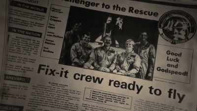 It was second page,
third page, eighth page. - Challenger: The Final Flight