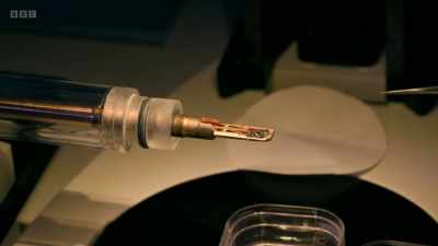 It seemed electron microscopes
held the most potential, - Secrets of Size: Atoms to Supergalaxies