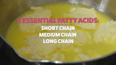 It has short chain,
medium chain
and long chain fatty acids. - What Am I Eating? With Zooey Deschanel