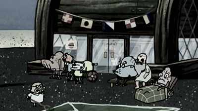 It had shuffleboard,
nautical flags, - SpongeBob DocuPants