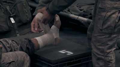 It is still swollen
but I'm just going to go for it. - Celebrity SAS: Who Dares Wins