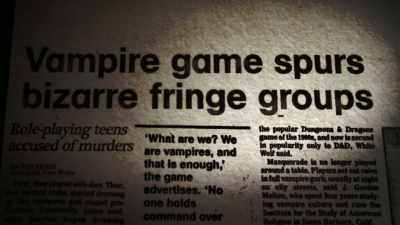 - It was still Vampire the Masquerade, - World of Darkness