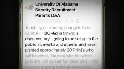 It strikes me as being very Southern - Bama Rush