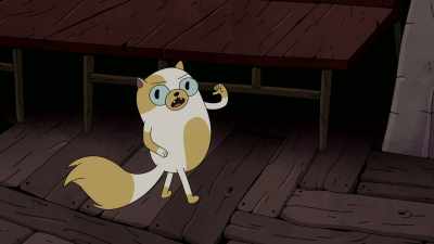 It surprised me and I whacked it
into a corner all by myself! - Adventure Time: Fionna & Cake