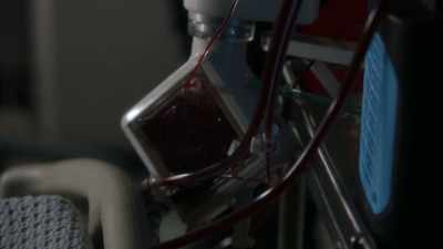 It takes his blood
and puts extra oxygen in it. - 9-1-1