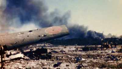 It takes two bloody
weeks to secure the airfield, - The Pacific War in Color