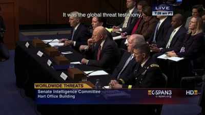 It was the global threat testimony - The Plot Against the President