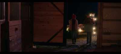 It used to be just a few
colored lights on the trees - Christmas at the Ranch
