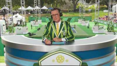 IT WAS BADMINTON'S IDEA,
AND TENNIS WAS LIKE, - Pickled