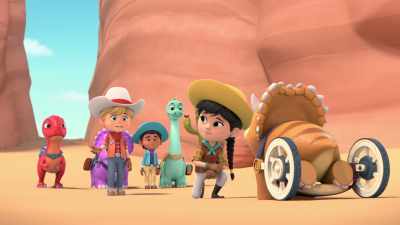 It wasn't a boulder that
caused this rock slide, - Dino Ranch