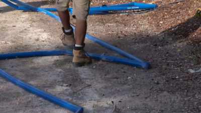 It will get reabsorbed
by the limestone ground - Island of Bryan