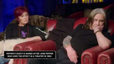 It works by reflecting a
brightly lit figure into a room, - The Osbournes Want to Believe