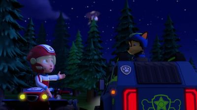It'll be tough for Skye to see that
big bunny through these trees. - PAW Patrol