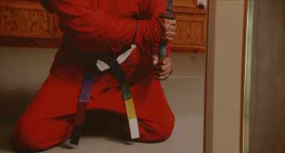 It's a belt color that he
created and awarded to himself. - The Art of Self Defense