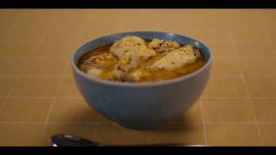 It's a broth that comes
with either chicken or pork. - Street Food: USA