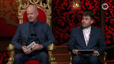 It's a couture gown
based off a country item - - Taskmaster
