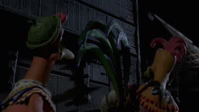 L should turn you in right now You wouldn'tWould you Why notBecause l'm cuteHey hey You crazy chickYou know what'll happen if he finds me lt's a cruel worldl don't like you l don't care - Chicken Run