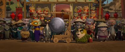 It's a dog!
He's going to ruin everything! - Paws of Fury: The Legend of Hank