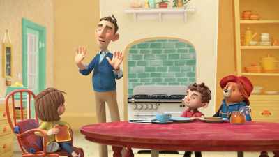 It's a… Ih, well, it's a…
It's a… shower, um… of the… - The Adventures of Paddington