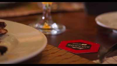 It's a little coaster, and when
you're ready for them to bring you meat, - Somebody Feed Phil