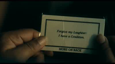 "It's a medical condition causing sudden, frequent and uncontrollable laughter that doesn't match how you feel. - Joker