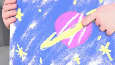 It's a planet
that has swooshy rings around it! - CoComelon Lane