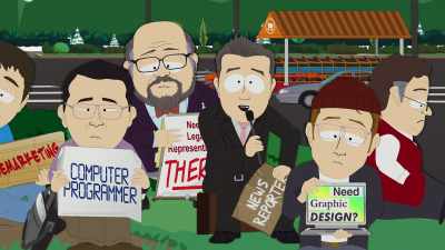 It's a scene
of desperation and a reminder - South Park: Joining the Panderverse
