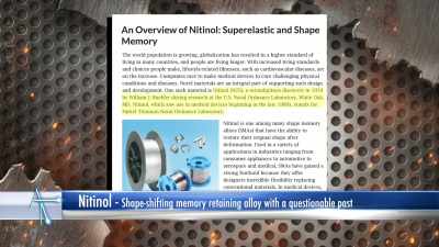 It's a shape-able,
memory-retaining titanium alloy. - Accidental Truth: UFO Revelations
