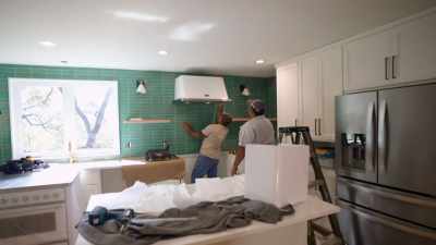 It's a smaller subway tile,
but the jade green - Why the Heck Did I Buy This House?