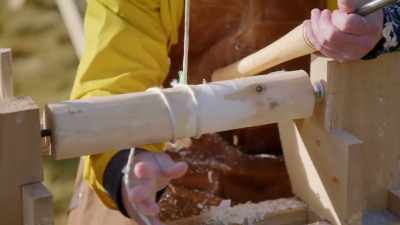 It's a test of
hand-eye coordination... - Handmade: Britain's Best Woodworker