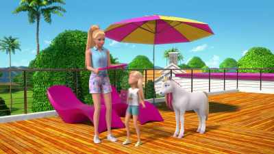 It's about a unicorn keeper
named Elvy - Barbie: A Touch of Magic
