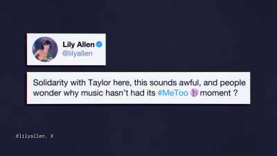 It's about, uh,
men controlling
women's artistic output. - Taylor Swift vs Scooter Braun: Bad Blood