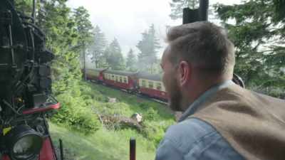 It's at absolutely full tilt.
That is chuffing lovely. - Secrets of the Railways