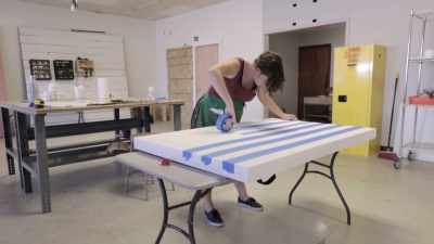 It's basically
a monochromatic flag - Fixer Upper: Behind the Design
