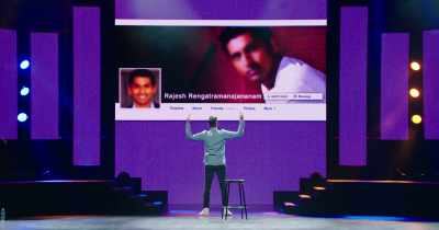 It's so big, it barely fits
in his Facebook profile. - Hasan Minhaj: Homecoming King