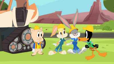 It's both! These broken-down materials
can be reused for new builds. - Bugs Bunny Builders