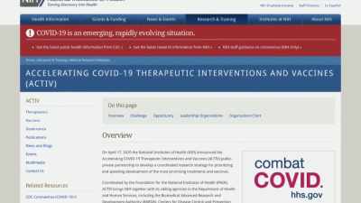 It's called activ, accelerating
covid-19 therapeutic - The Vaccine: Conquering COVID