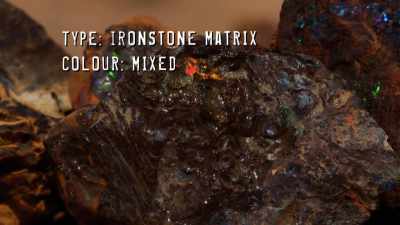 Its colour is varied,
with some sought-after reds. - Outback Opal Hunters