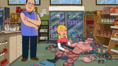 - It's completely ripped!
- I know how he feels. - Corner Gas Animated
