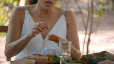 It's crispy on the outside
but really soft on the inside. - Eva Longoria: Searching for Mexico