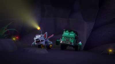 It's echoing off the walls, - Mighty Monsterwheelies