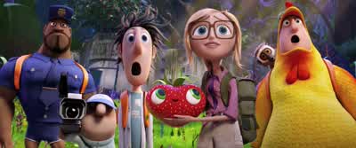It's enough to make a grown man cryBut not this manGet back in there tear - Cloudy with a Chance of Meatballs 2