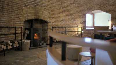 Its extraordinary interior spans
three floors, with each of them - Extraordinary Escapes with Sandi Toksvig