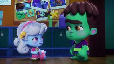 It's fun playing catch,
and that's a very bouncy ball, - Super Monsters: The New Class