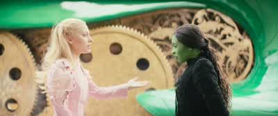 See? There. What is that? Don't be upset, Galinda. It's "Glinda" now. Stupid. I don't even know what - Wicked