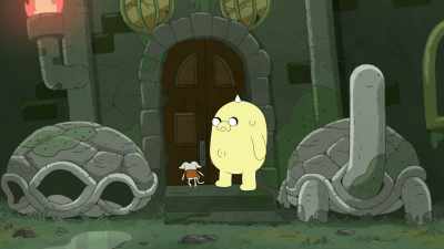 It's gold and pointy,
set with red gems-- - Adventure Time: Fionna & Cake