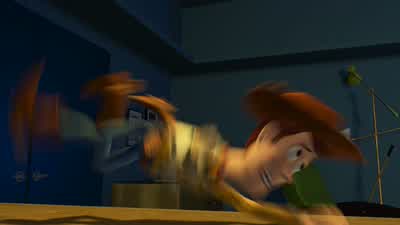 It's gone I can't believe itMy arm is completely gone All right Come here Let me see thatOh it's just a popped seameasily repairedYou should consider yourself lucky LuckyAre you shrink wrapped I am missing my armBig dealLet him go I'm sure his precious - Toy Story 2