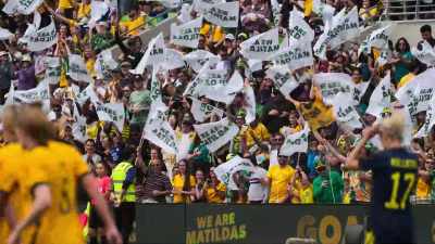 It's halftime in AAMI Park. - Matildas: The World at Our Feet