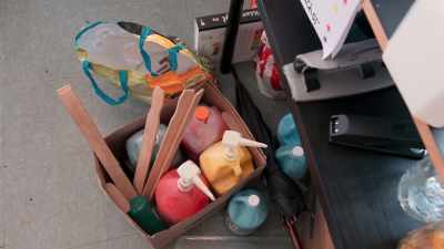 It's helpful that you're the same height
as the kids. So, your eye level-- - Get Organized with The Home Edit