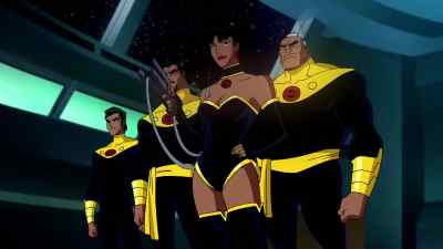 It's here. Spread out and find it. - Justice League: Crisis on Two Earths